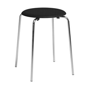 Fritz Hansen - DOT™ Hocker Furnier Gestell Stahl verchromt