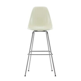 Vitra - Eames Fiberglass barkruk hoog verchroomd