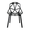 Magis - Chair One - Chaise empilable  - noir/laqué/piètement en aluminium profilé anodisé, poli/pour intérieur et extérieur