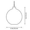 Louis Poulsen - Satellit Suspension Lamp - line drawing