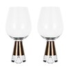 Tom Dixon - Tank - Wijnglas set van 2 - koper/transparant/mond geblazen/H 18.6cm/Ø 9cm