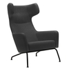 Softline - Havana Wingback Chair - anthracite/fabrics felt 610/WxHxD 79x107x96cm/frame black