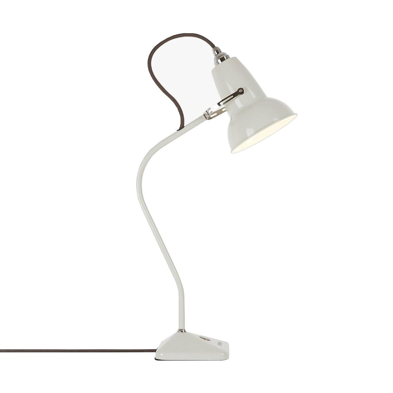 Linen White with Grey Cable Anglepoise Original 1227 Mini Table Lamp