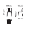 Vitra - Belleville Chair Plastic - Chaise de jardin - dessin au trait