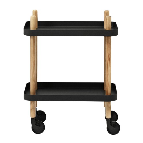 Normann Copenhagen - Block Side Table/Trolley - black/frame ash tree