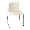 Arper - Catifa 46 0278 Chair Unicoloured Skids Black - ivory/seat shell glossy/inside matt/frame black matt V39/new colour