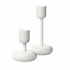 iittala - Nappula Kerzenständer 2er Set  - weiß/H: 1x 10,7cm / 1x 18,3cm/Handwäsche