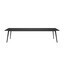 Montana - JW Tisch 120x320cm - schwarz/Linoleum/Gestell aluminium schwarz