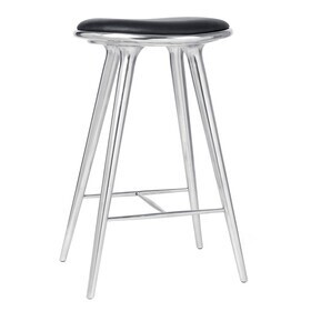 Mater - Tabouret de bar structure aluminium H 74cm