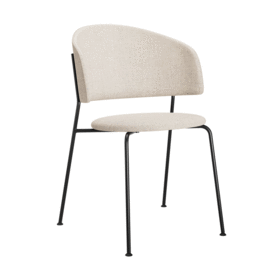 OUT Objekte unserer Tage - Wagner Dining Chair gepolstert Gestell schwarz