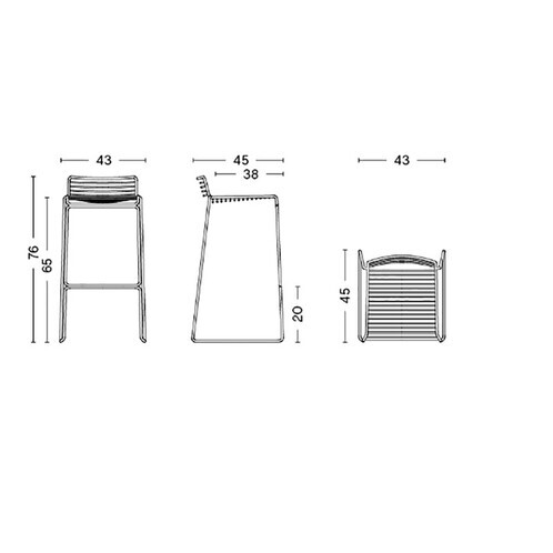HAY Hee Bar Stool Low | AmbienteDirect HAY Hee Bar Stool Low | AmbienteDirect
