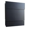 Radius - Letterman 5 - Boîte aux Lettres - noir/with newspaper shelf/H x B x T: 47.5 x 40 x 11.5cm
