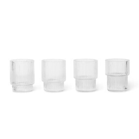 Ferm Living - Ripple Schnapsglas 4er Set