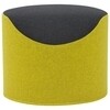 Softline - Coral Pouf - yellow/black/fabric felt 847/610/H 40, Ø 50cm