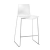 Arper - Catifa 46 0471 - Barkruk eenkleurig chroom - wit/zitschaal glanzend/binnen mat/onderstel verchroomd/zithoogte 76cm