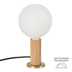 Tala - Oak Knuckle Table Lamp With Sphere IV LED E27 8W Dim To Warm