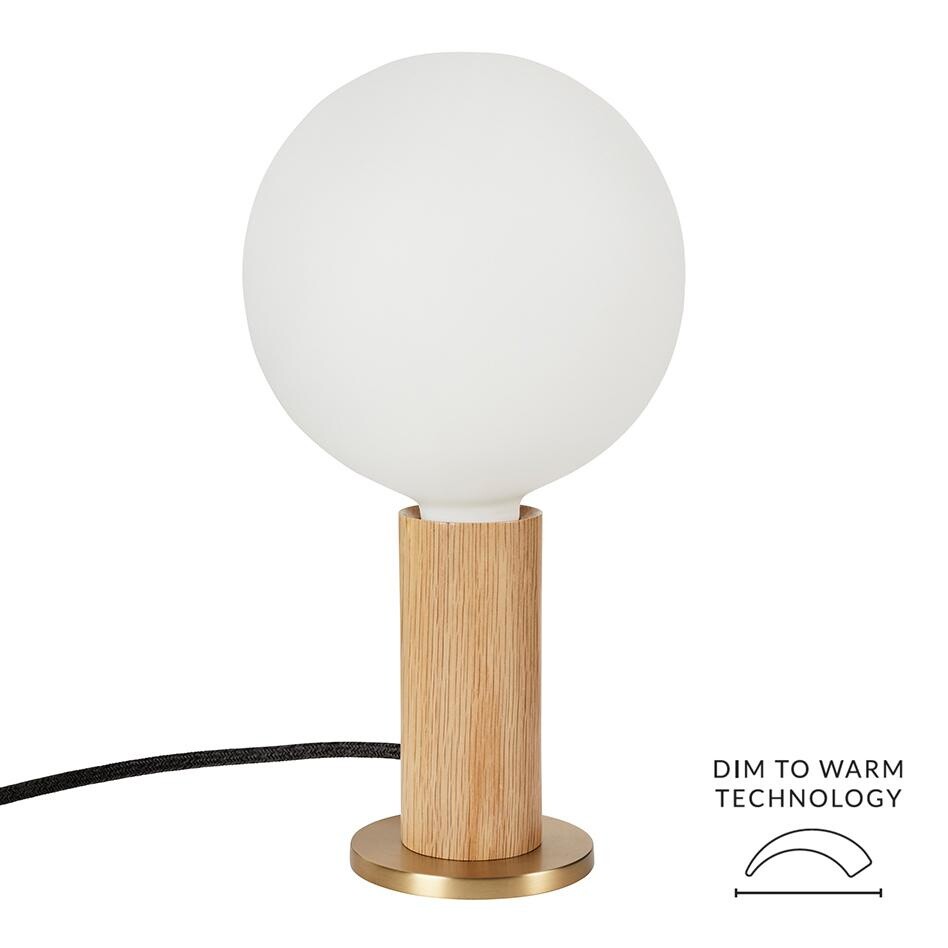 Tala Oak Knuckle Table Lamp With Sphere, How To Dim A Table Lamp