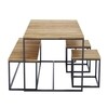 Jan Kurtz - Alois - Tuinmeubel set - robinia/onderstel poedercoating antraciet/1 tafel + 1 zitbank + 2 kruks