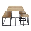 Jan Kurtz - Alois - Ensemble de meubles de jardin - robinier/structure peint par poudrage anthracite/1 table + 1 banc + 2 tabouretes