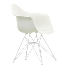 Vitra - Chaise avec accoudoirs Eames Plastic DAR structure blanc