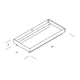 OUT Objekte unserer Tage - Zians XSmall eenpersoonsbed 90x200cm met doorlopende poot