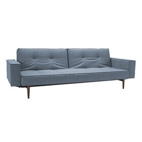 Innovation Living - Canapé-lit avec accoudoirs Splitback Styletto bois foncé