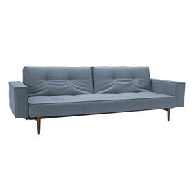 Innovation Living - Canapé-lit avec accoudoirs Splitback Styletto bois foncé
