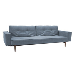 Innovation Living - Canapé-lit avec accoudoirs Splitback Styletto bois foncé