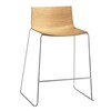 Arper - Catifa 46 0572 Bar Stool low oak  - stained light/chêne/structure chrome