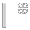 HAY - New Order Profile Connector Set 2 Pieces - light grey/lenght: 33 cm