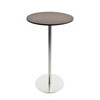 la palma - Brio Fix 110 Table - dark oak walnut stained/veneer/round/Ø60cm
