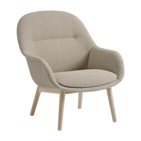 Muuto - Fiber Lounge Armchair Upholstered Wood Base