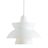 Louis Poulsen - Doo-Wop - Suspension - blanc/revêtu par poudre intérieur/câble blanc/H 24.5cm/Ø 28.3cm