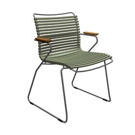 HOUE - Chaise de jardin avec accoudoirs à dossier bas Click
