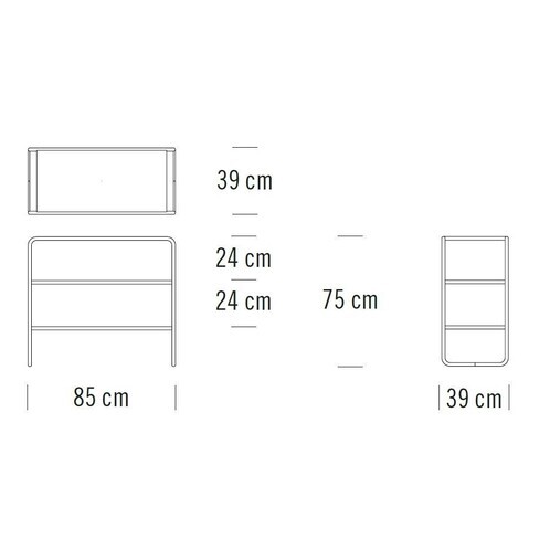 Thonet - Thonet B22 Shelf - line drawing