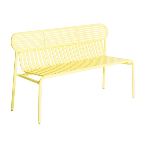 Petite Friture - Week-End Bank - gelb RAL 1016/gekörnte Epoxidfarbe/BxHxT 121x77x49cm/für Innen- und Außenbereich geeignet