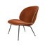 Gubi - Beetle Lounge Sessel mit Samt und Gestell Schwarz - rot-braun/Samt Velluto G075/641/BxHxT 63x80x72cm/Biese in Velluto G075/208/ Gestell Schwarz