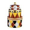 Alessi - Circus  Set of 3 all-purpose boxes - multicoloured/Box 1: H 8,3cm, Ø 11,2cm/Box 2: H 9cm Ø 14,4cm/Box 3: H 11cm, Ø 17,6cm