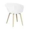 Arper - Duna 02 4203 Chair With Wood Frame - white/frame oak