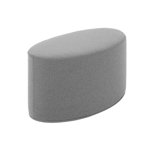 Softline - Bon-Bon Pouf S - hellgrau/Stoff Filz 620/BxHxT 60x33x30cm/Bezug abziehbar