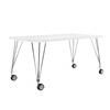Kartell - Max Table With Wheels 160x80cm - zinc white/frame chromed steel/with 4 wheels