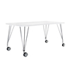 Kartell - Max Table With Wheels 160x80cm - zinc white/frame chromed steel/with 4 wheels
