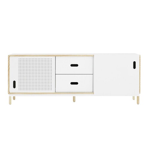 Normann Copenhagen - Kabino - Sideboard avec tiroirs - frêne/blanc/L x H x D: 161.8 x 61 x 42cm