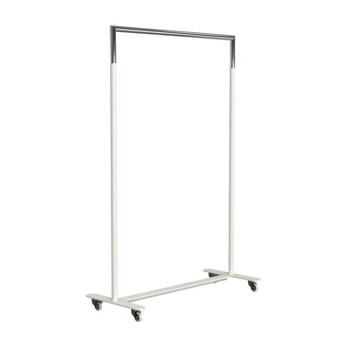 FROST - Bukto Wardrobe With Wheels 100cm - white/polished/WxHxD 102,8x150x30cm/with 4 wheels, 2 stops