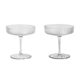Ferm Living - Ripple Champagnerglas 2er Set