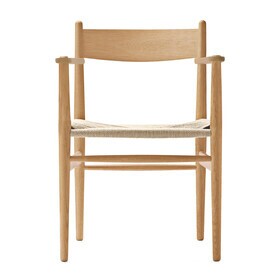 Carl Hansen - Chaise avec accoudoirs CH37 structure chêne