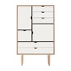 Andersen Furniture - Andersen Furniture - S5 commode wit - gezeepte eik/wit alpino/83 x 43 x 132 cm