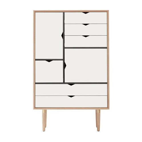 Andersen Furniture - Andersen Furniture S5 Kommode Fronten weiß - eiche geseift/alpinoweiß/B 83 x T 43 x H 132 cm