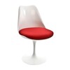 Knoll International - Tulip Chair Rotatable - white/with cushion/cover red Tonus 130