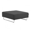 Softline - Ohio - Kruk/ottoman 98x98cm - antraciet/vilt 623/onderstel chroom